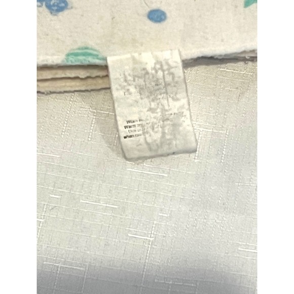 Vintage Baby‎ Blanket Receiving Pastel Bears Balls Print Soft Nursery Decor - Picture 3 of 3